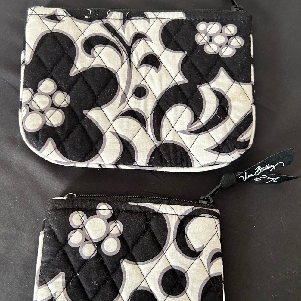 Retired Vera Bradley Night & Day Set-Small Cosmetic & Coin Purse/NWOT